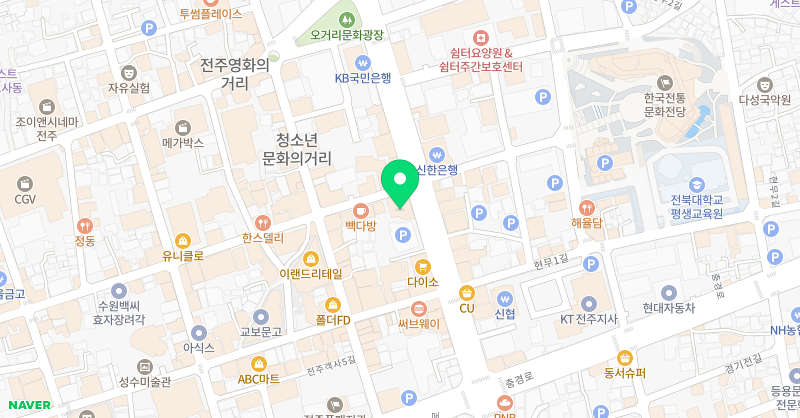 애니섬 만화애니전문학원 전주본원 위치