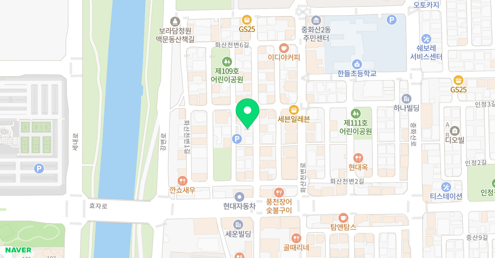 리딩존 영어도서관형학원 위치