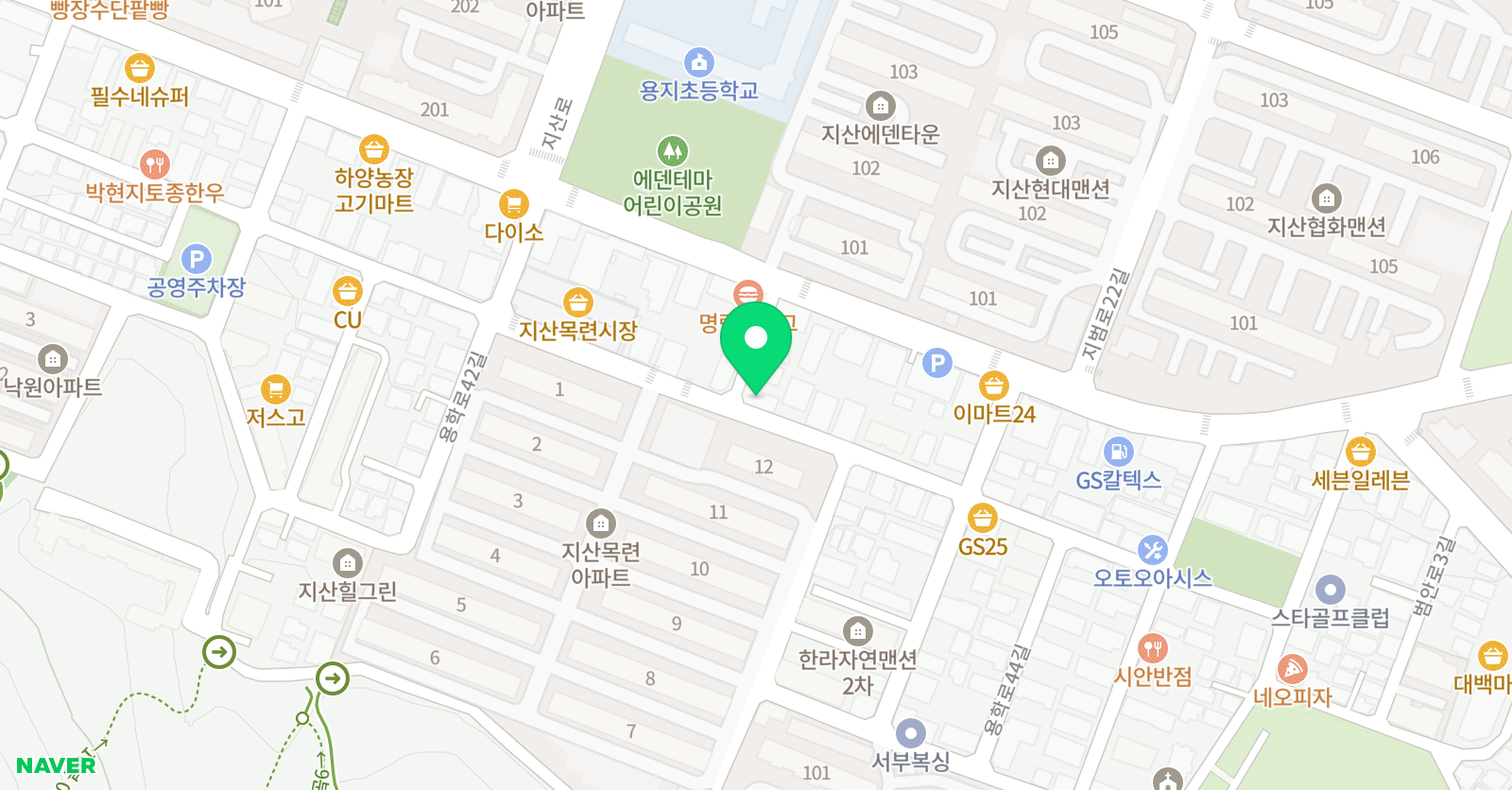 솔루니 지산독서논술교습소 위치