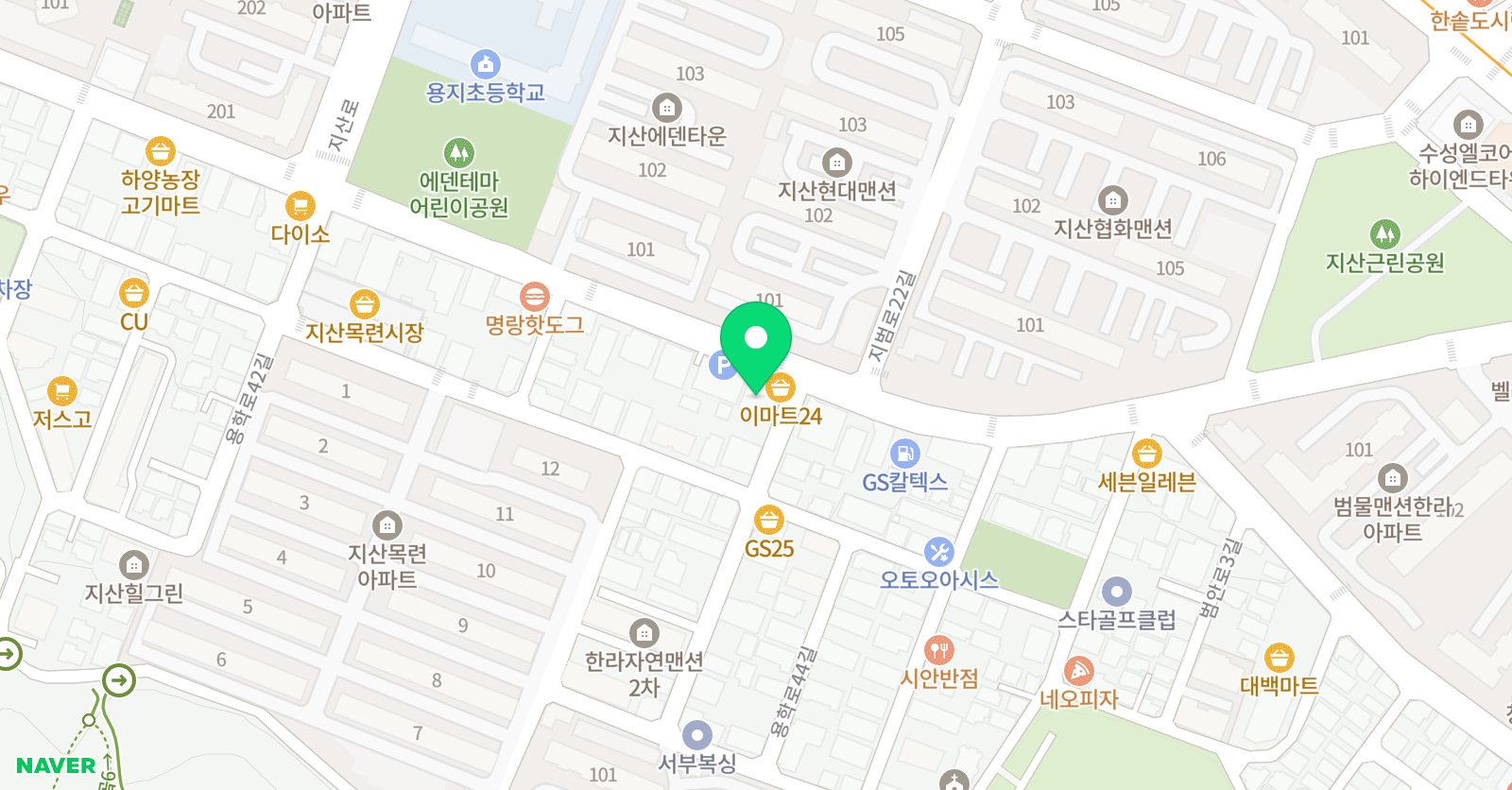 아트앤하트 미술학원 지산범물 위치