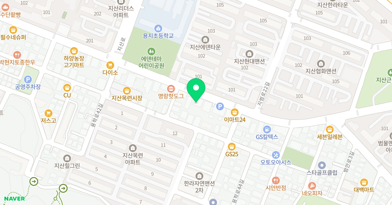 확인 영어수학학원 위치