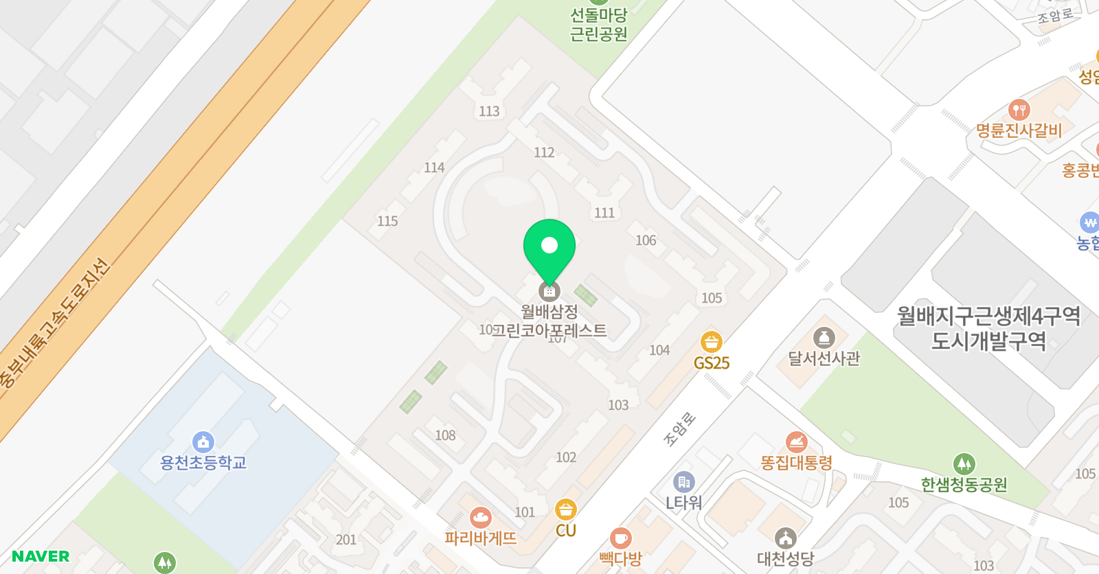 푸르넷공부방 월배삼정점 위치