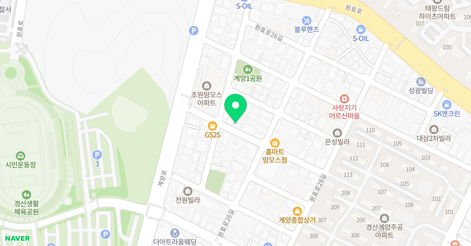 리스펙트 축구클럽 사동점 위치
