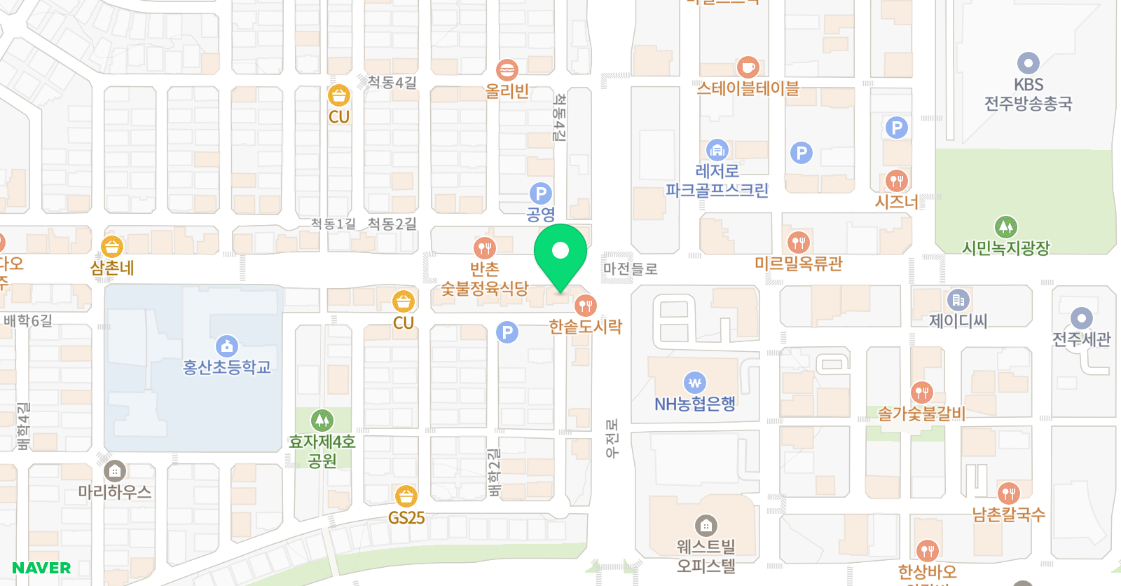 뮤엠 영어 홍산학원 위치