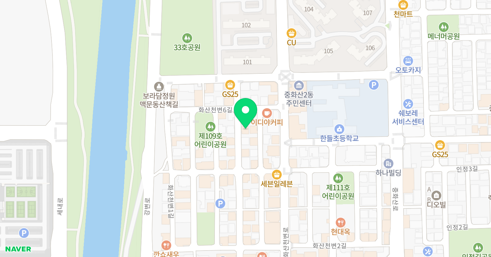 M진 수학학원 위치