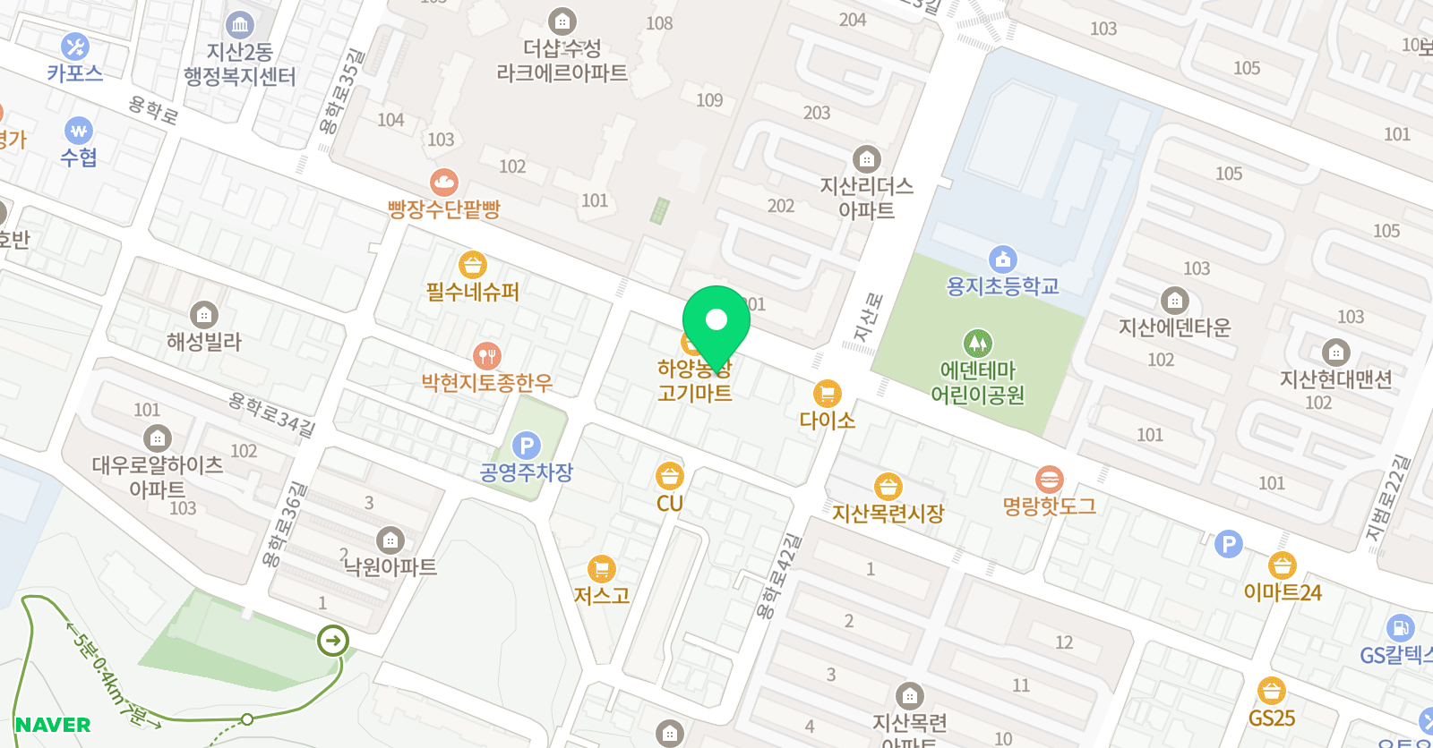 듀크 영어수학 학원 위치