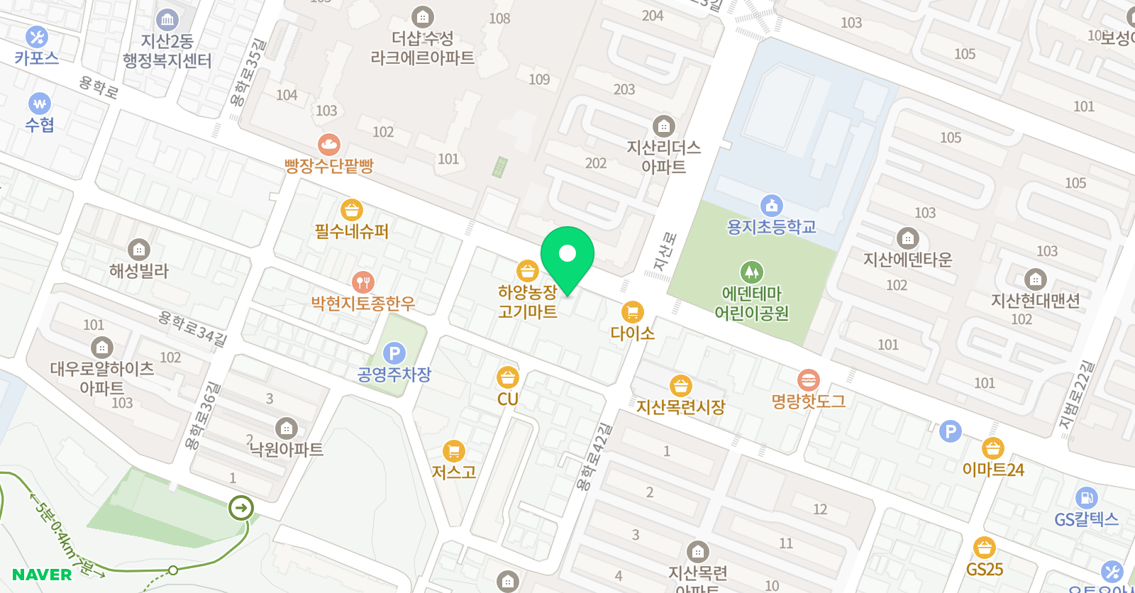 한솔 수학 위치
