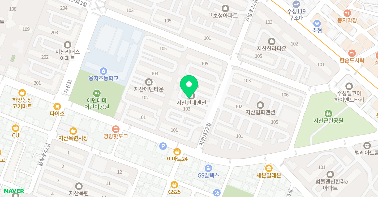 스마트해법 수학 대구지산현대점 위치