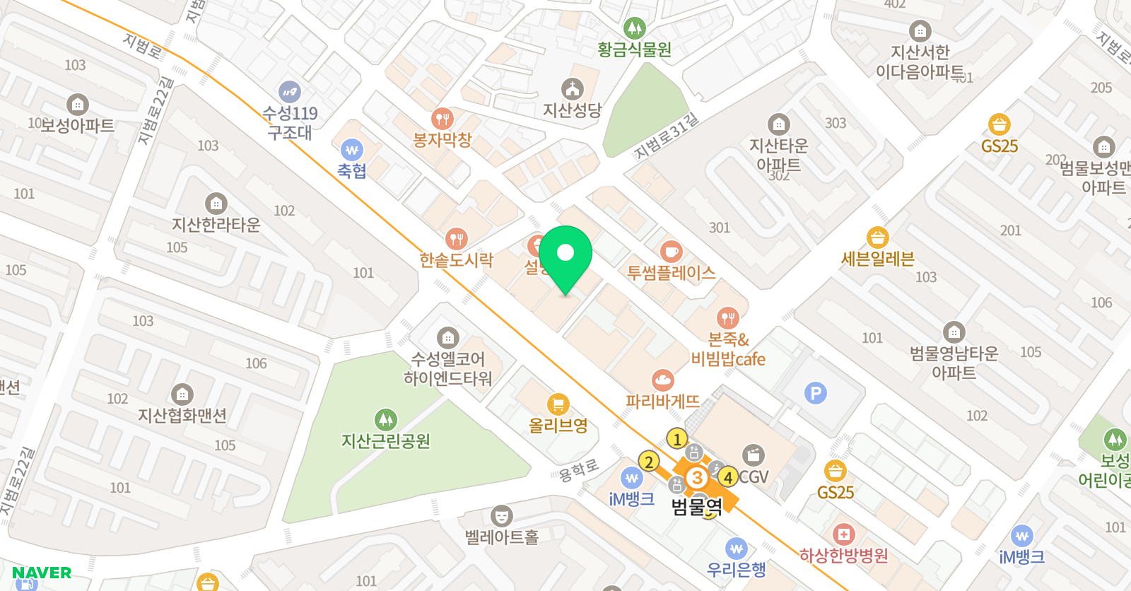 매쓰플랜 수학학원 지산캠퍼스 위치