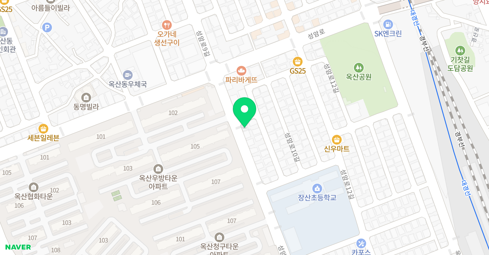 눈높이 옥산공부방 위치