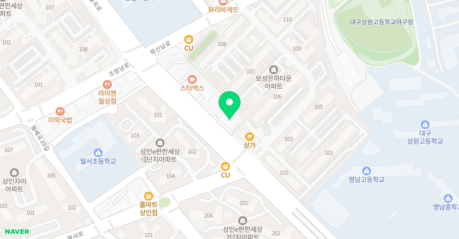 짐스아쿠아 상인점 위치