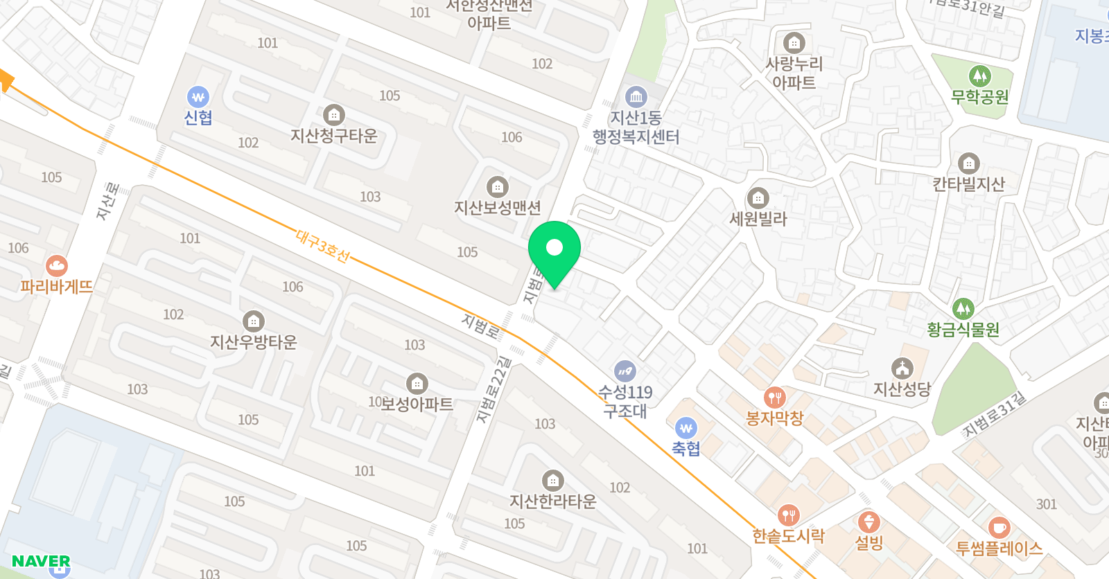 한우리 독서토론논술 지산보성점 위치