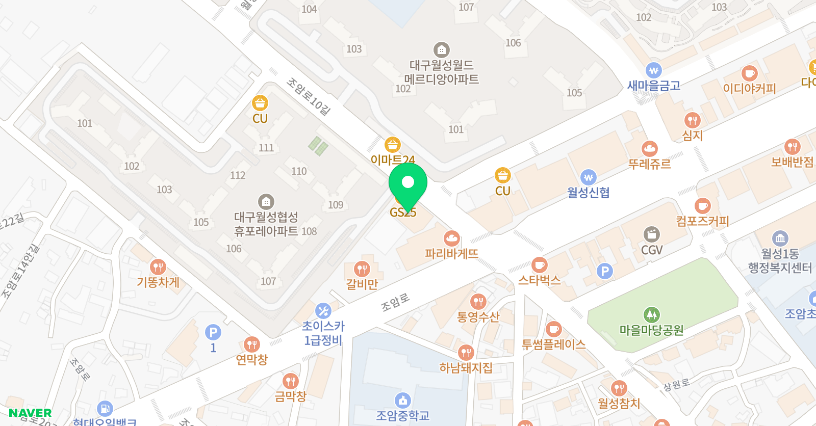 칸타빌레PIANO 위치