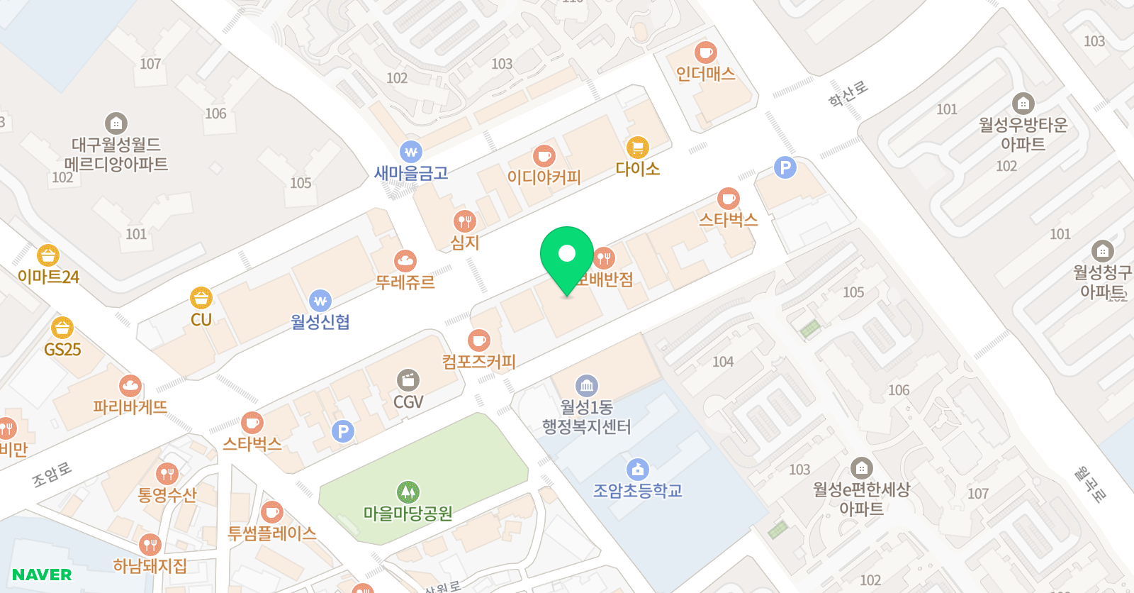 장선생 수학학원 위치