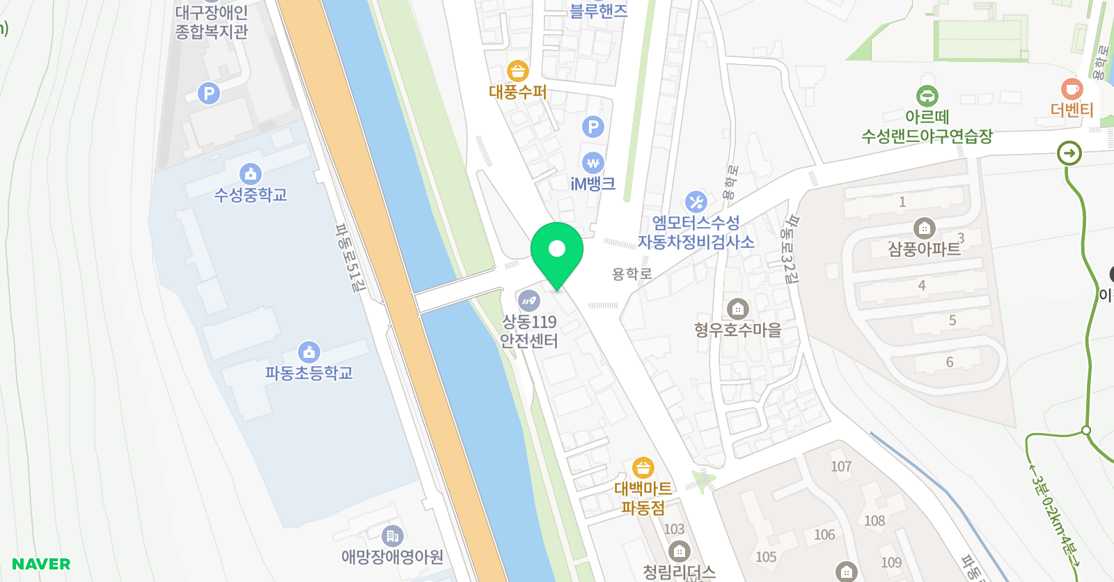 GnB 영어학원 파동캠퍼스 위치