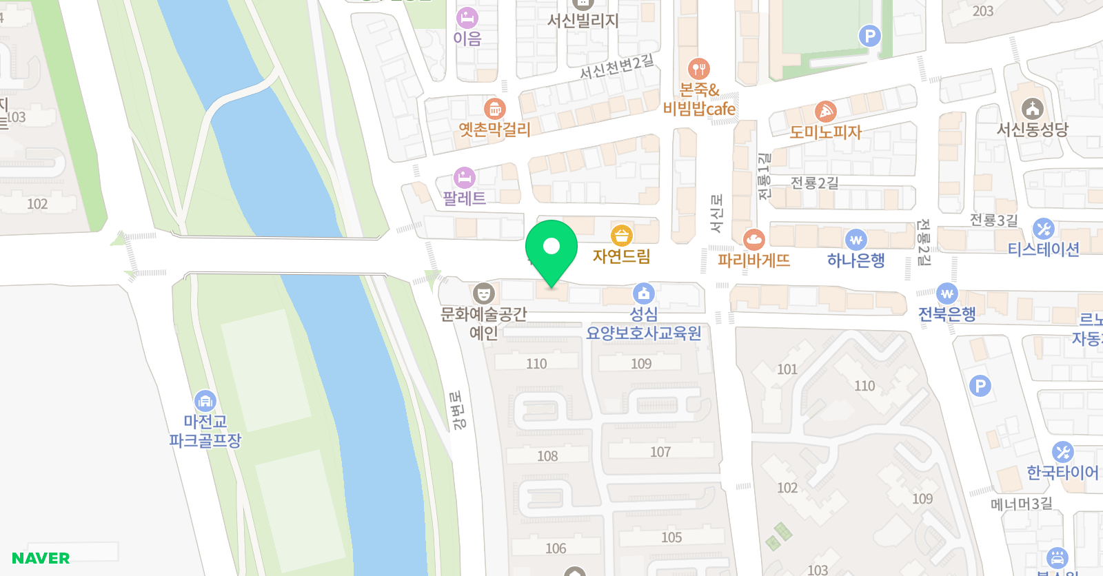 와이즈뷰 청재학원 위치