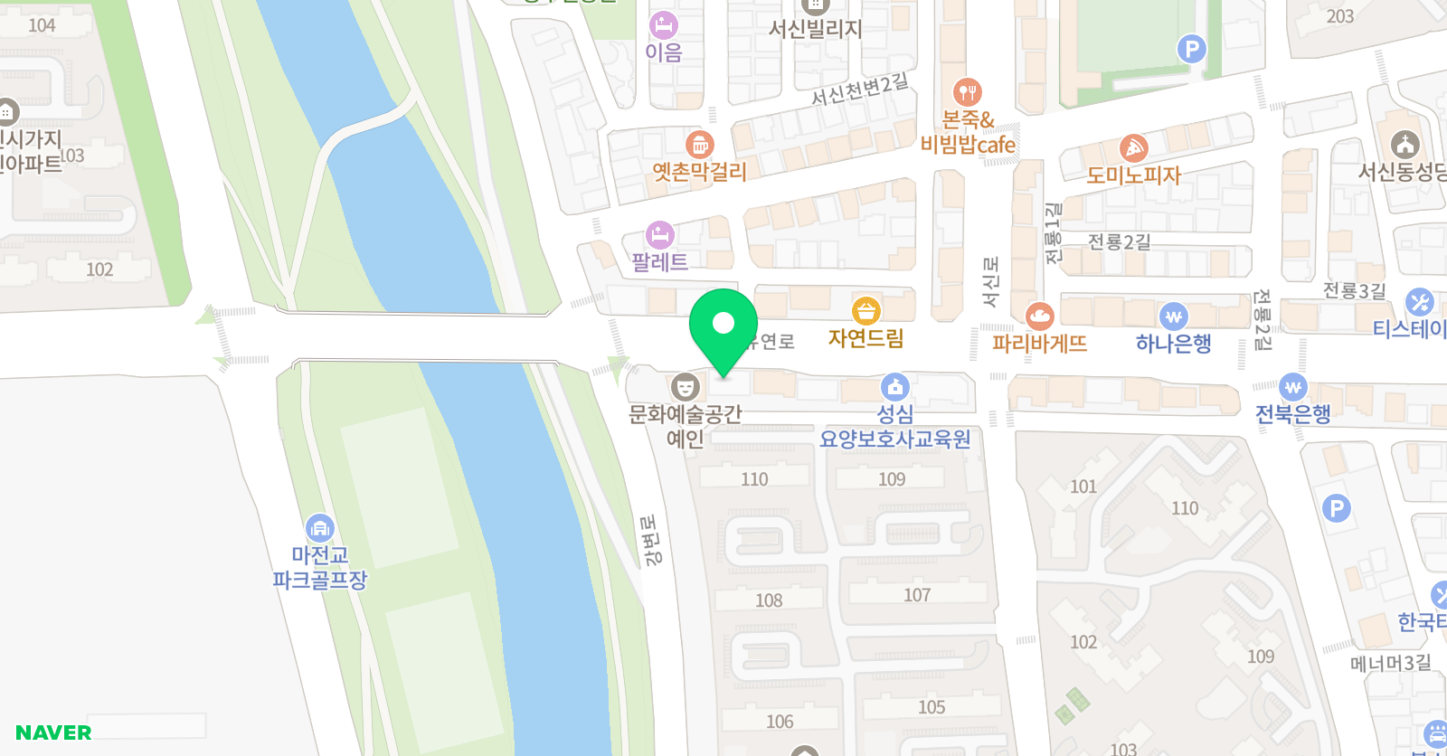 정상 어학원 전주분원 위치