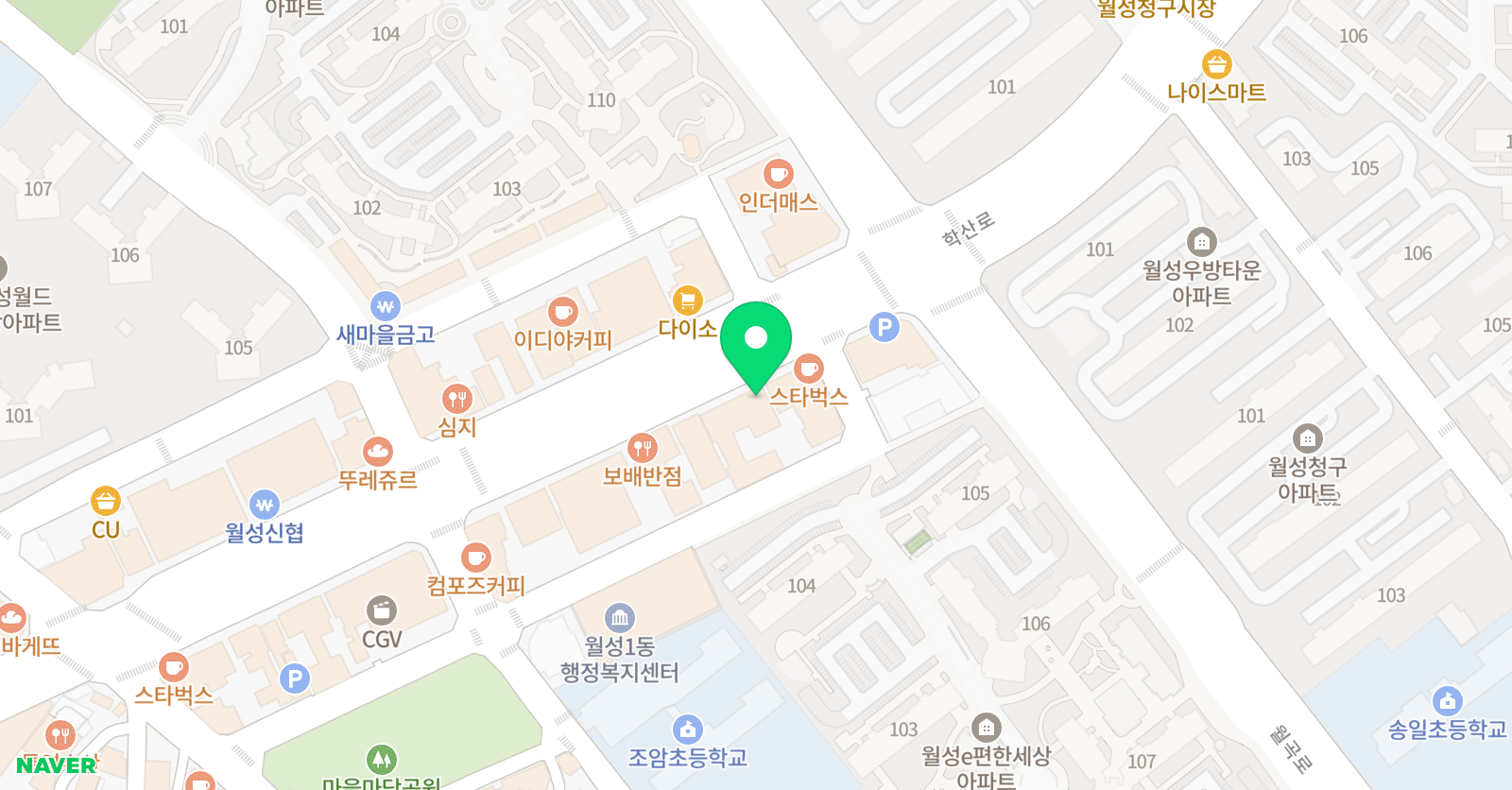 생각하는황소 달서점 위치