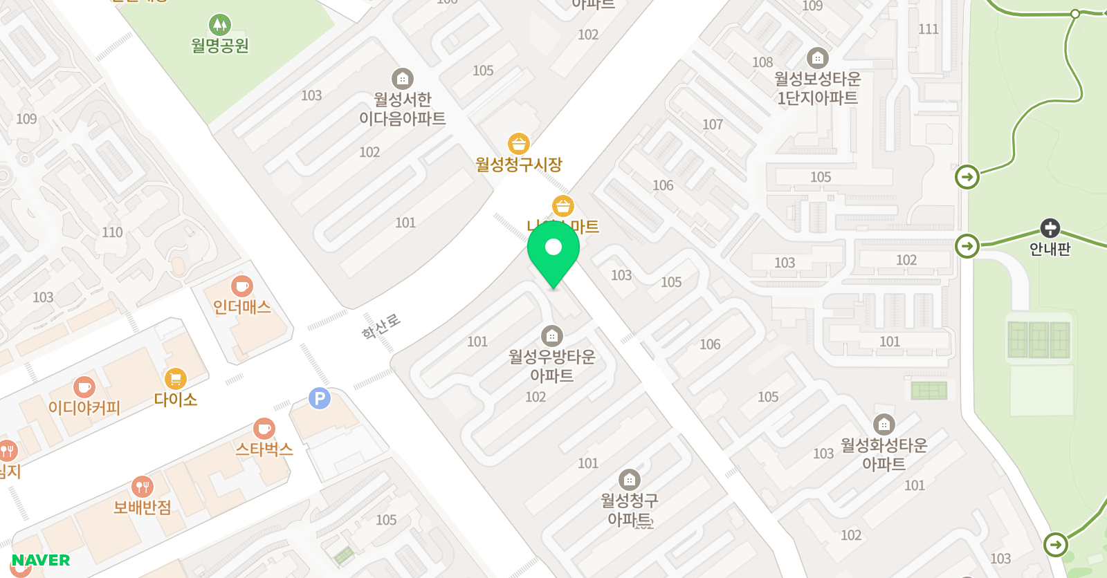 스마트해법 영어 월성점 위치