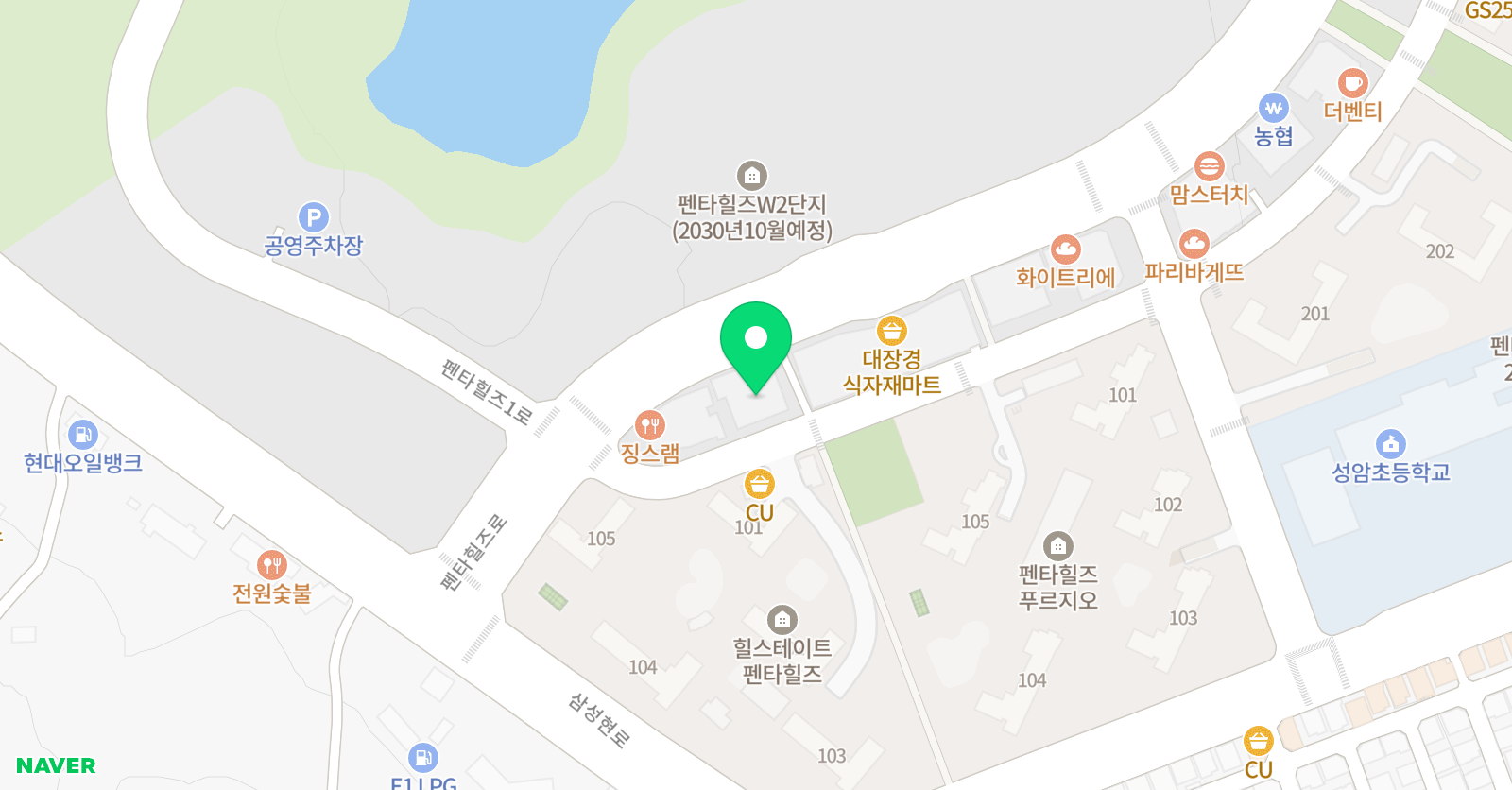 오로라 발레핏&번지 스튜디오 위치