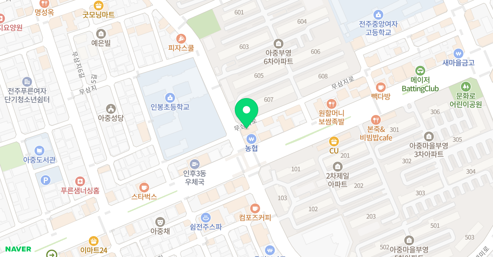 능률주니어랩 인봉 위치