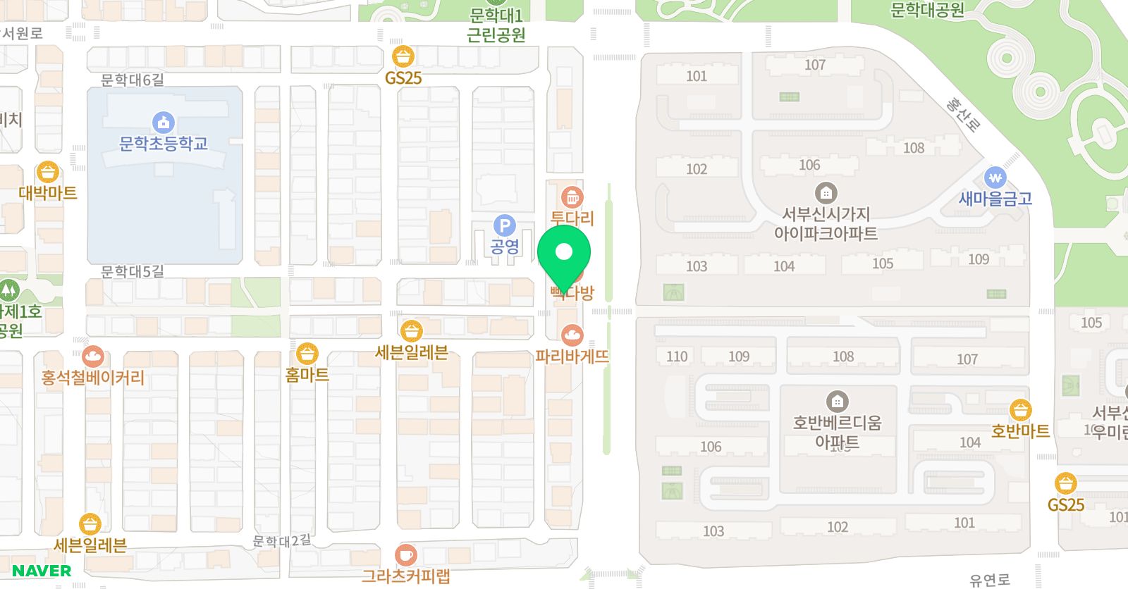 오창영 영재수학학원 위치