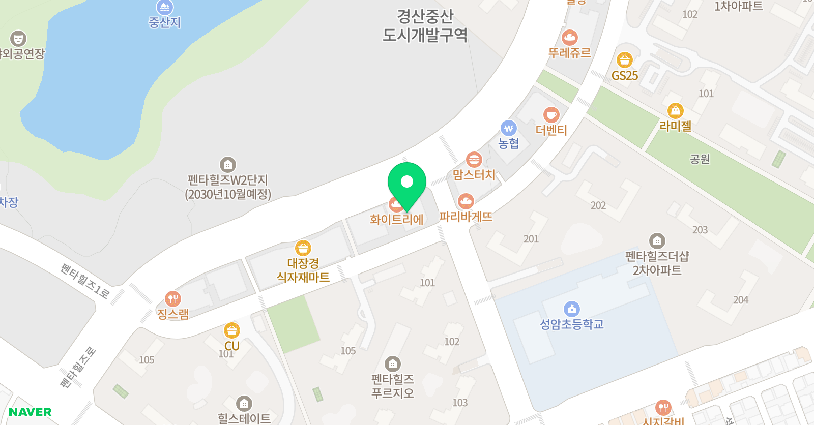 잉글리시브레인스튜디오 펜타힐즈점 위치