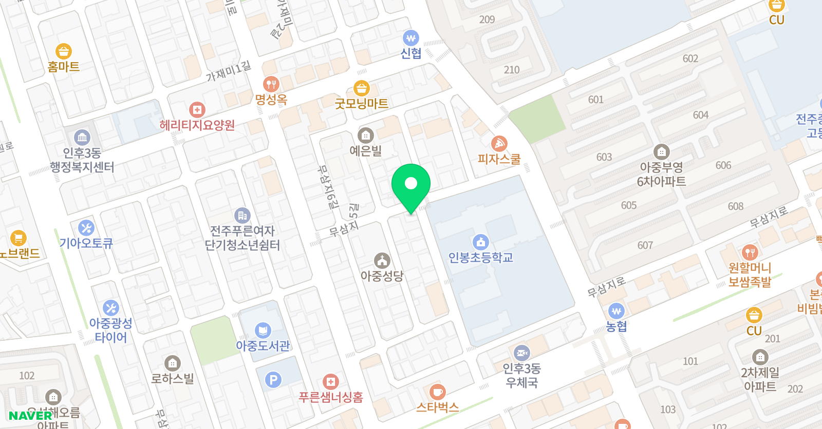 플레이팩토 아중인봉점 위치