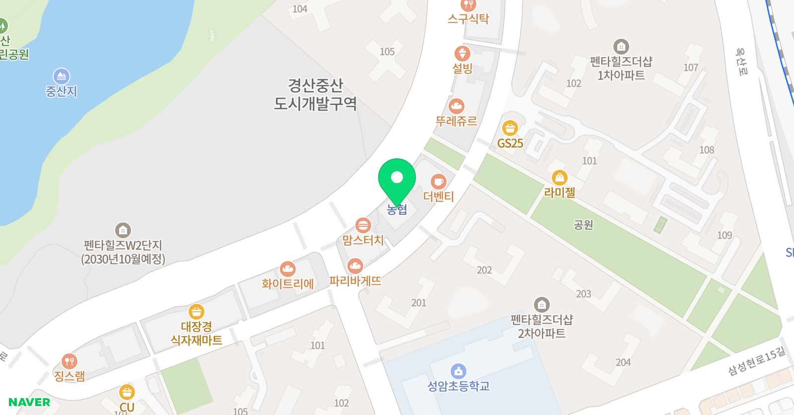 펜타힐즈미래엔수학미래엔영어학원 위치
