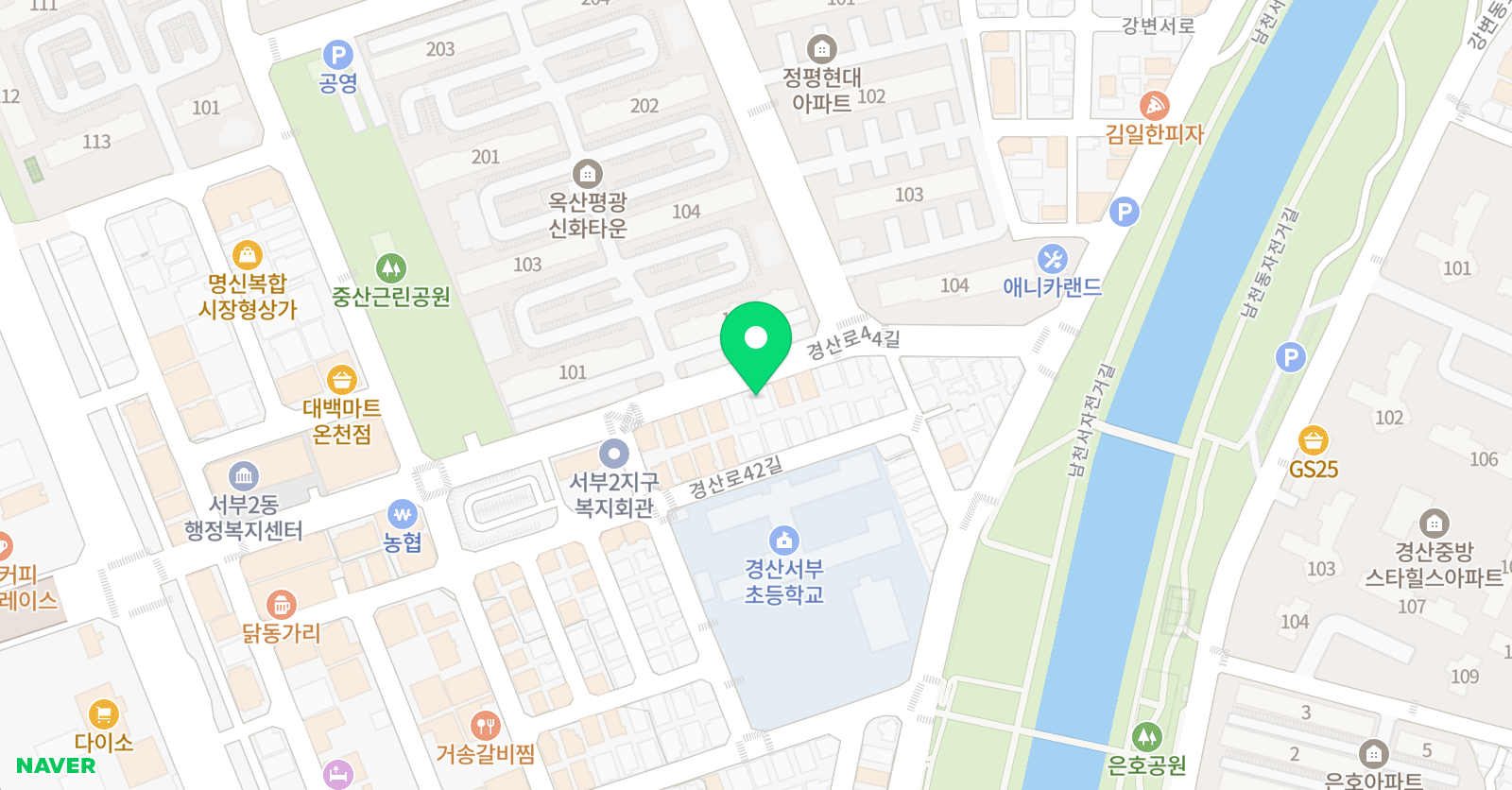 3030 영어 옥산서부러닝센터 위치