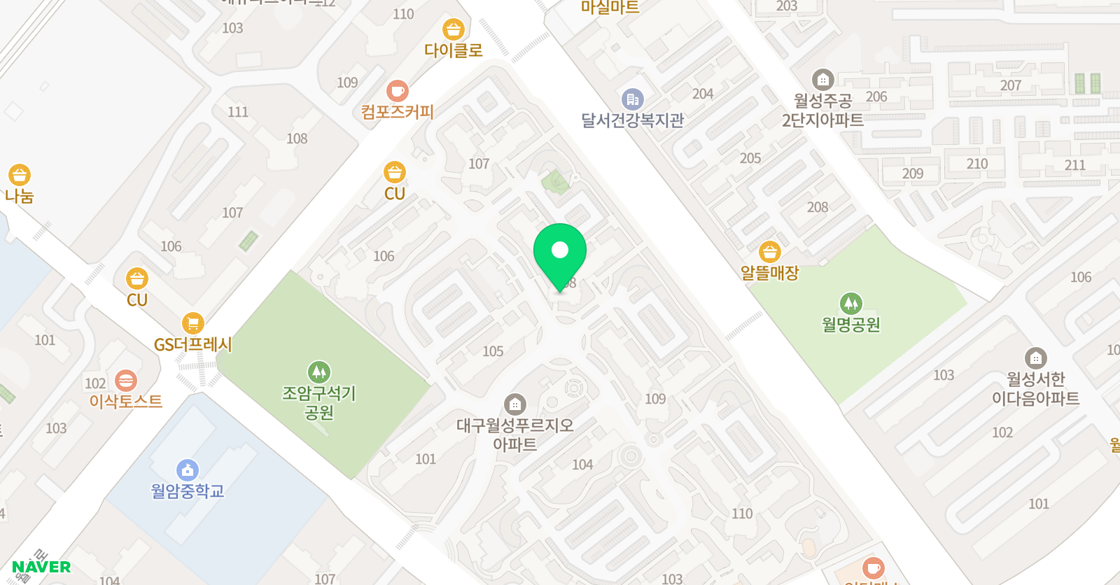 아소비 대구 월성푸르지오점 위치