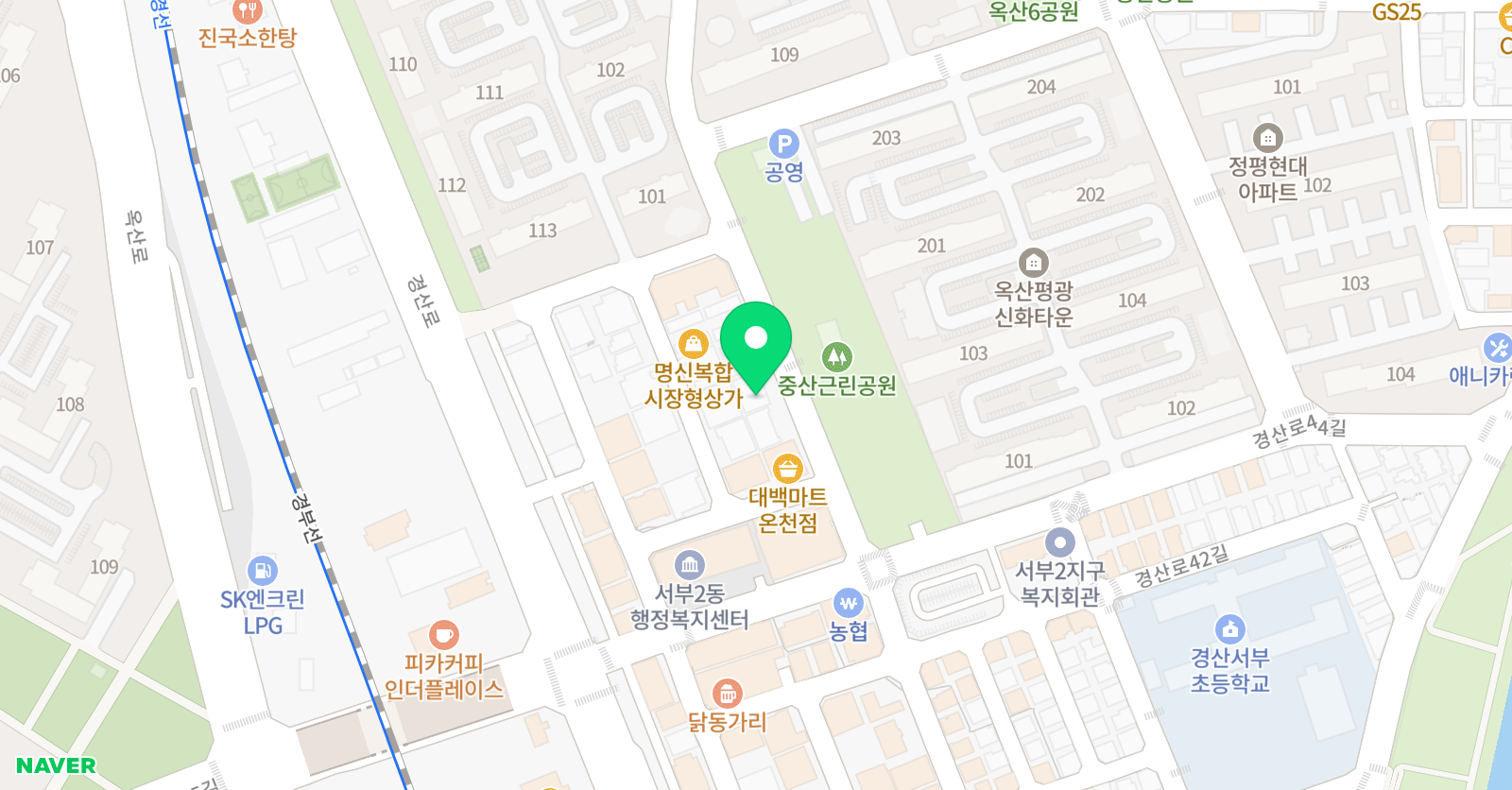 모타운 실용음악학원 경산캠퍼스 위치
