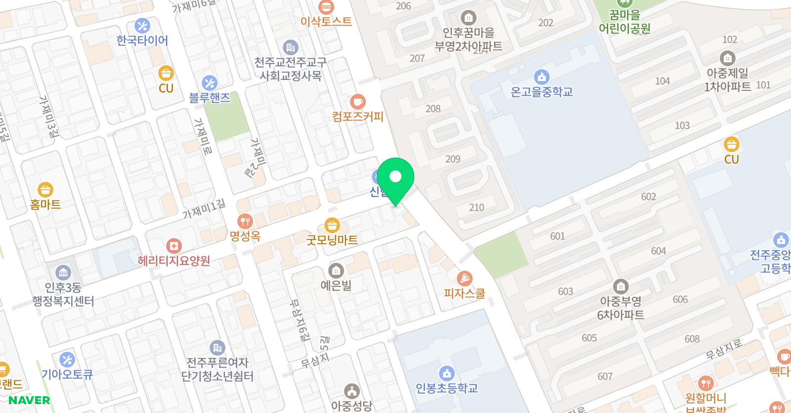 꿈샘 아카데미학원 위치