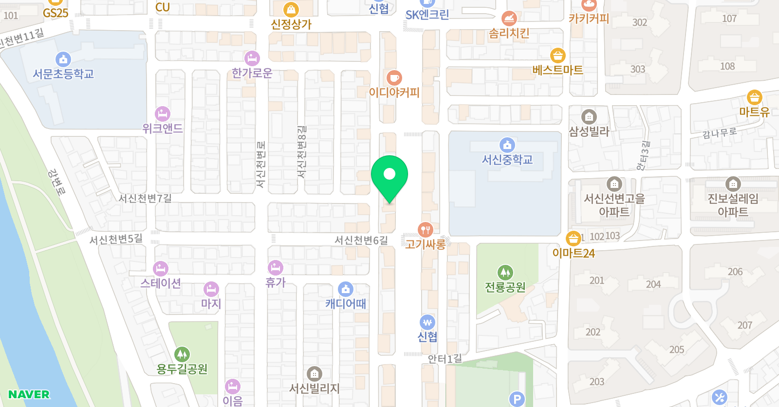 피아노와기타 음악학원 위치