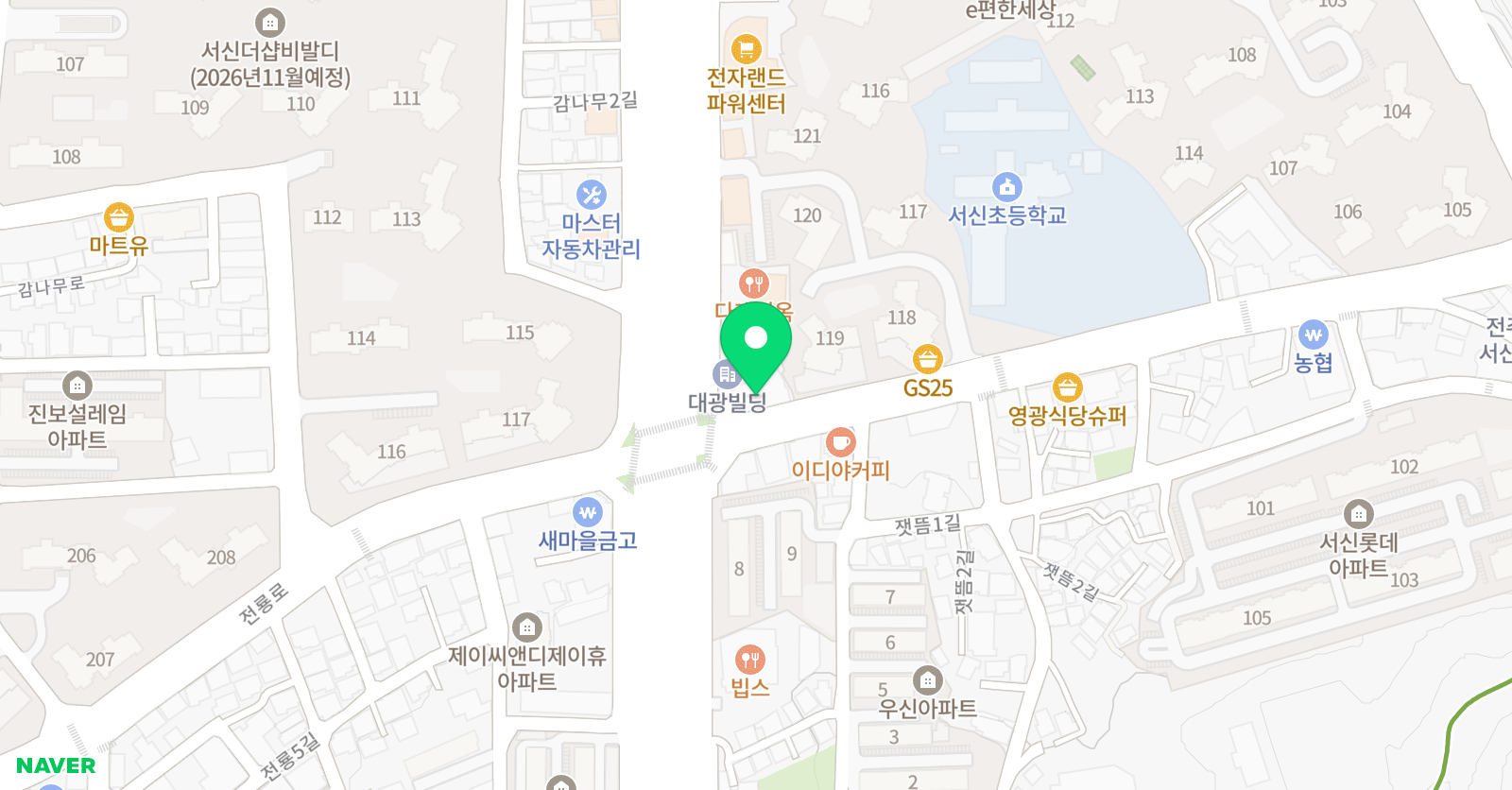 정철어학원 서신캠퍼스 위치