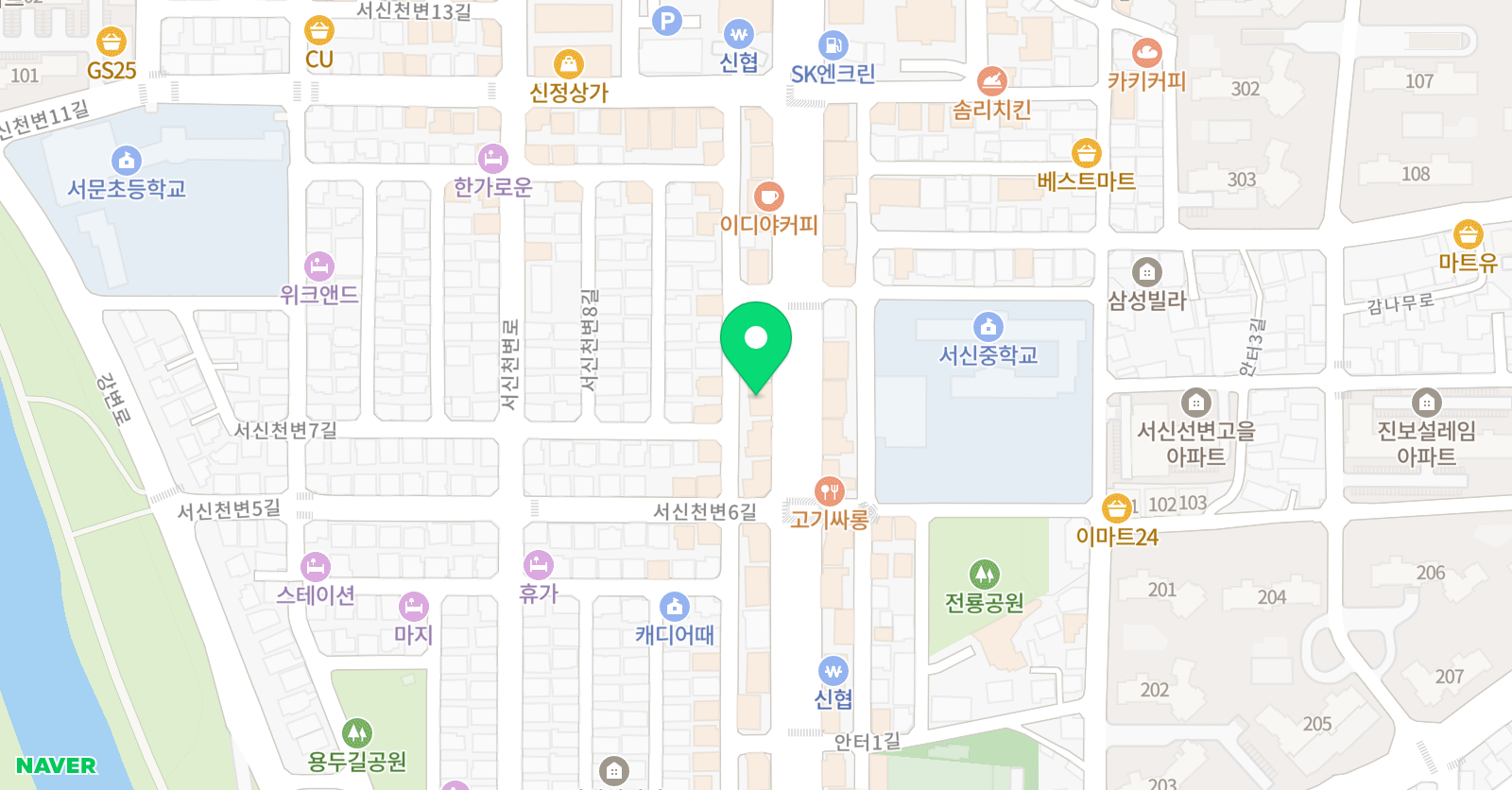 청어람 수학전문학원 위치