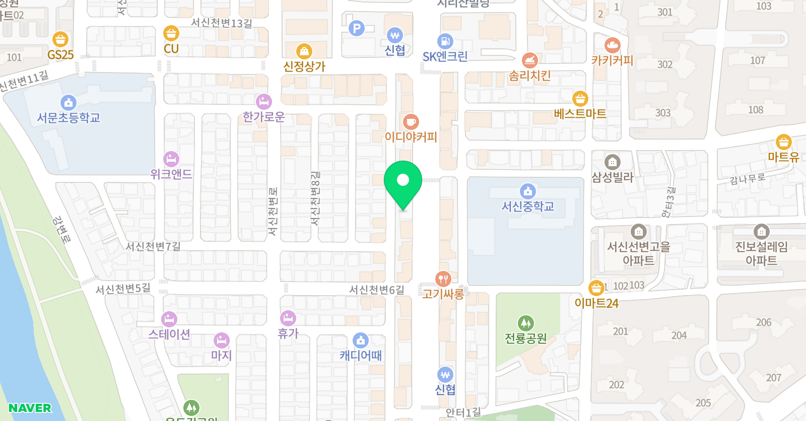 장병길 수학학원 위치