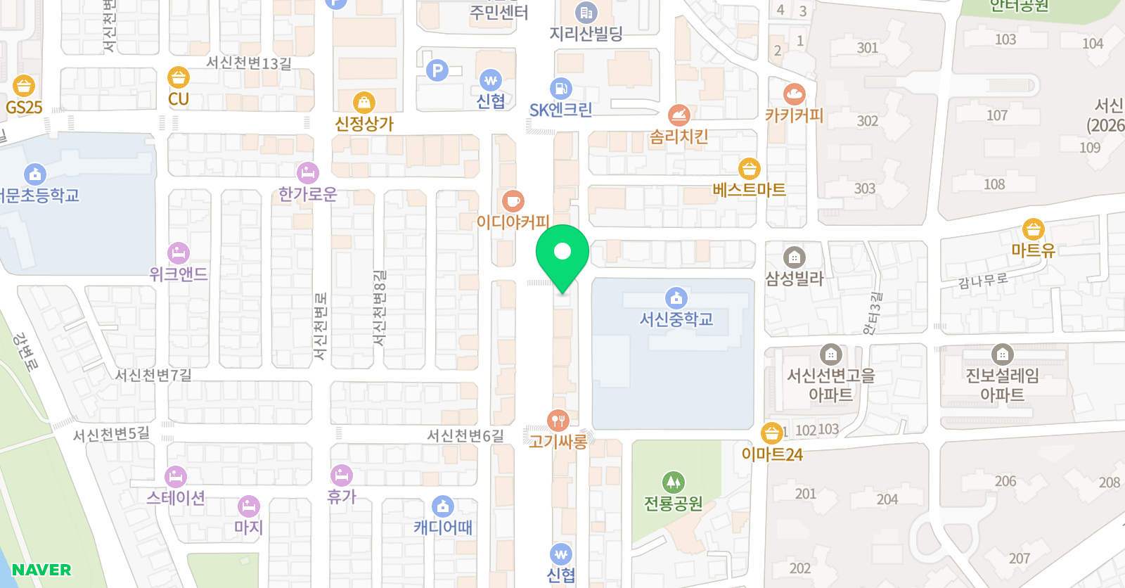 이 큐브 학원 위치