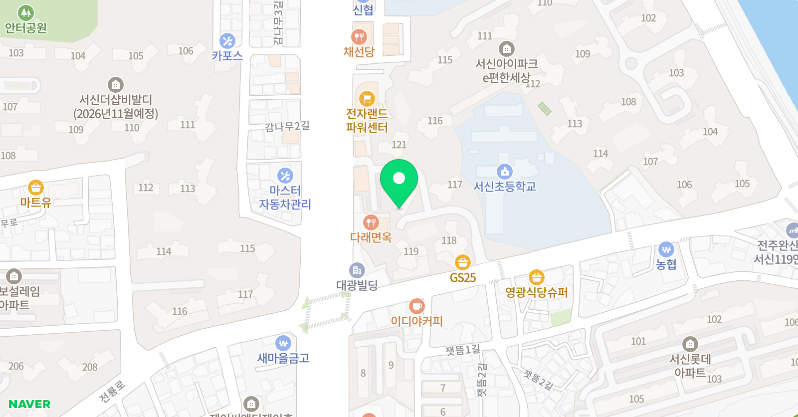 아소비 전주서신아이파크이편한세상점 위치