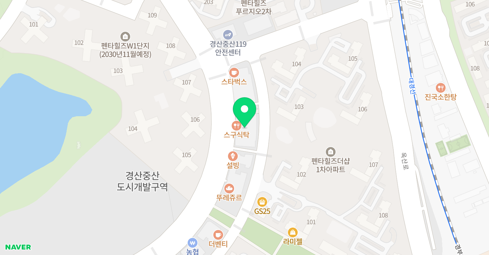 중산동 영재들의미술상자 미술학원 위치