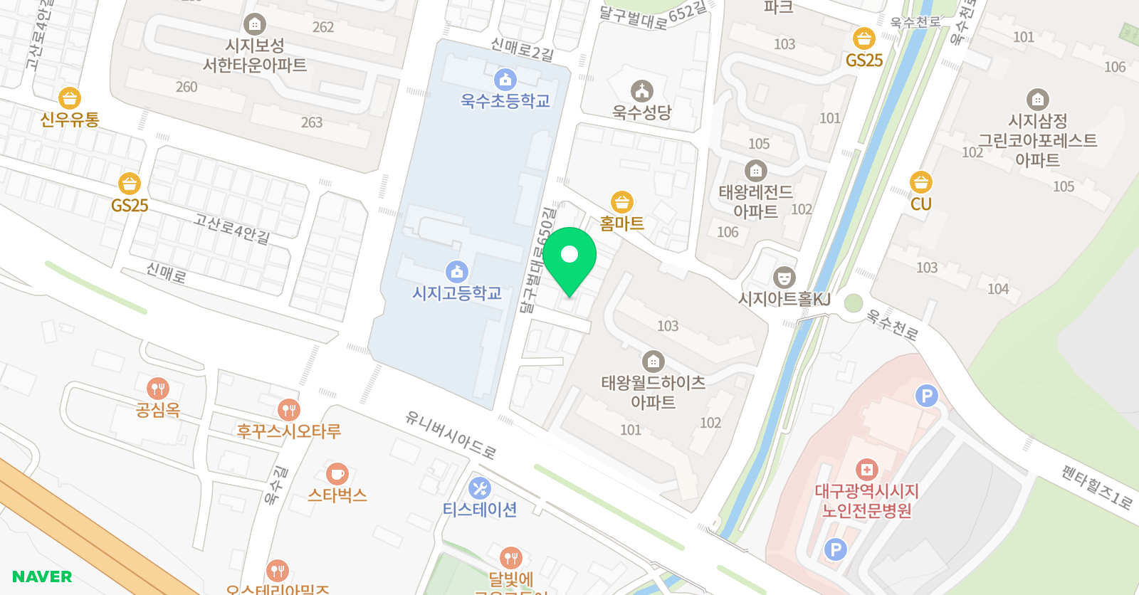 브이티매쓰 수학욱수관 학원 위치