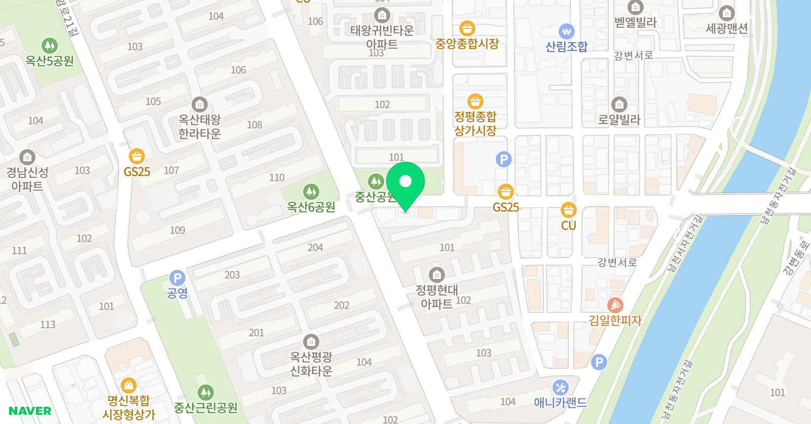 엠베스트SE 정평 학원 위치