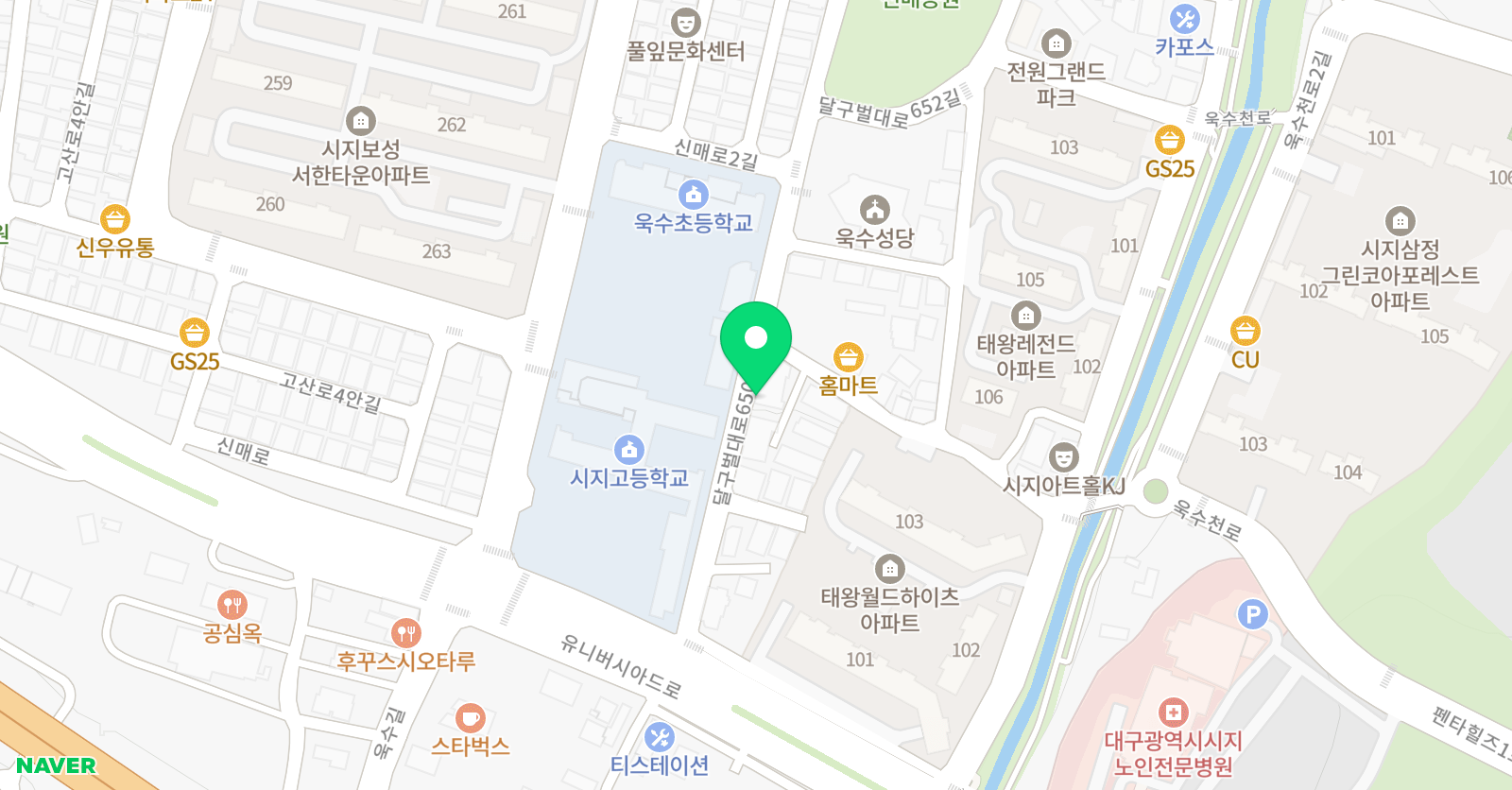 삼성영어 욱수어학원 위치