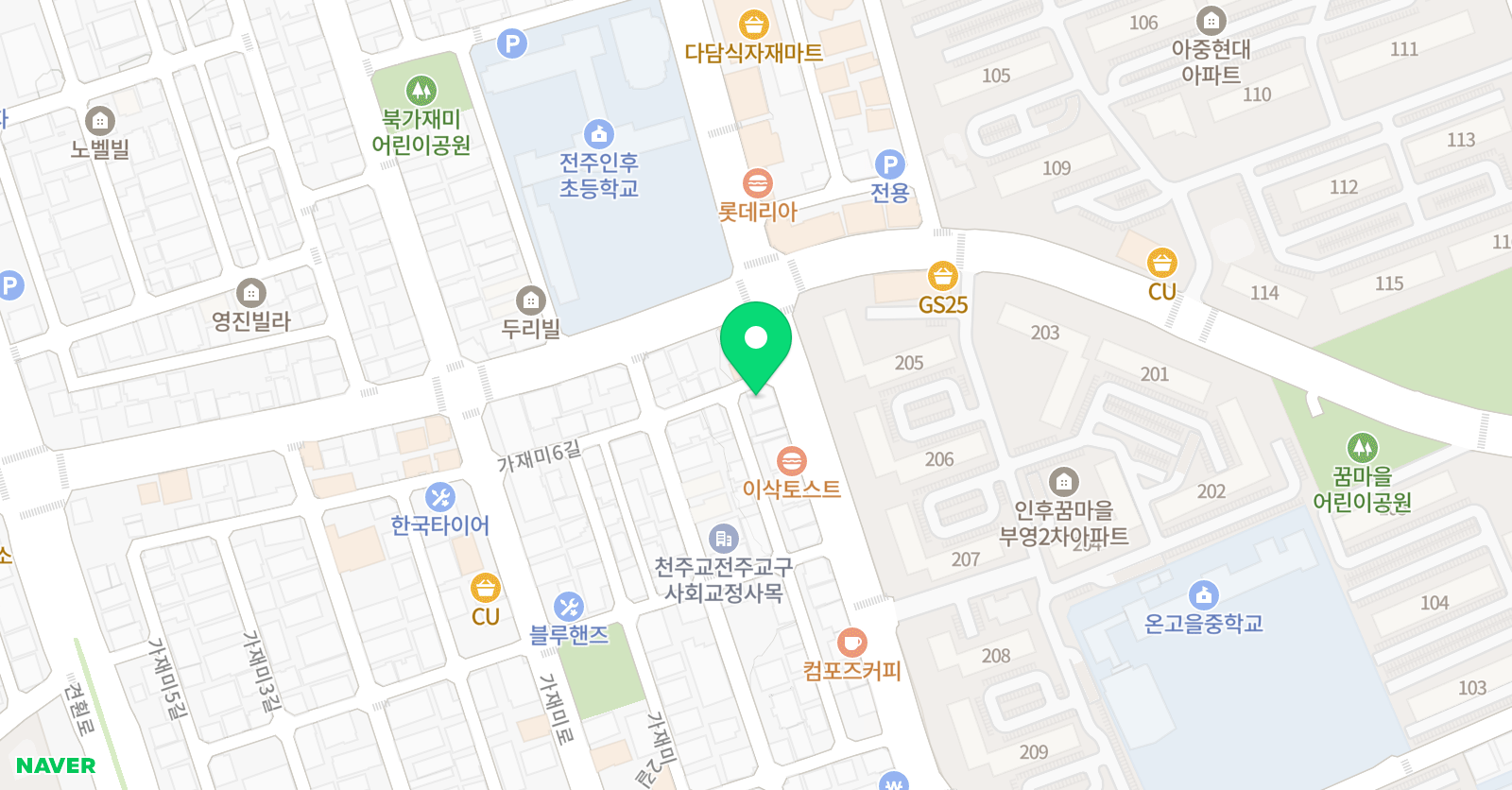 셀파우등생교실 전주인후부영2차교실 위치