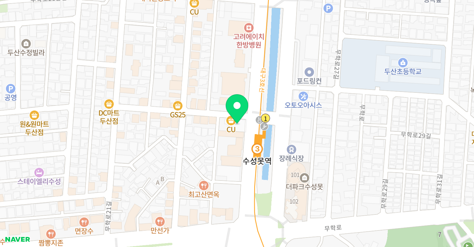 짐스 키즈수영장 대구두산직영점 위치