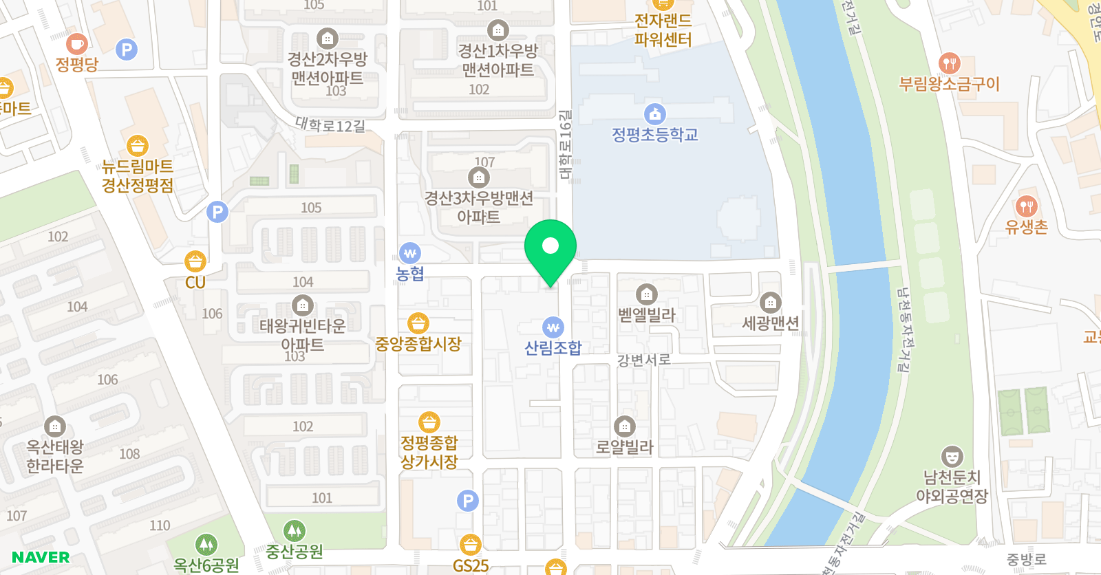 책나무 정평점 위치