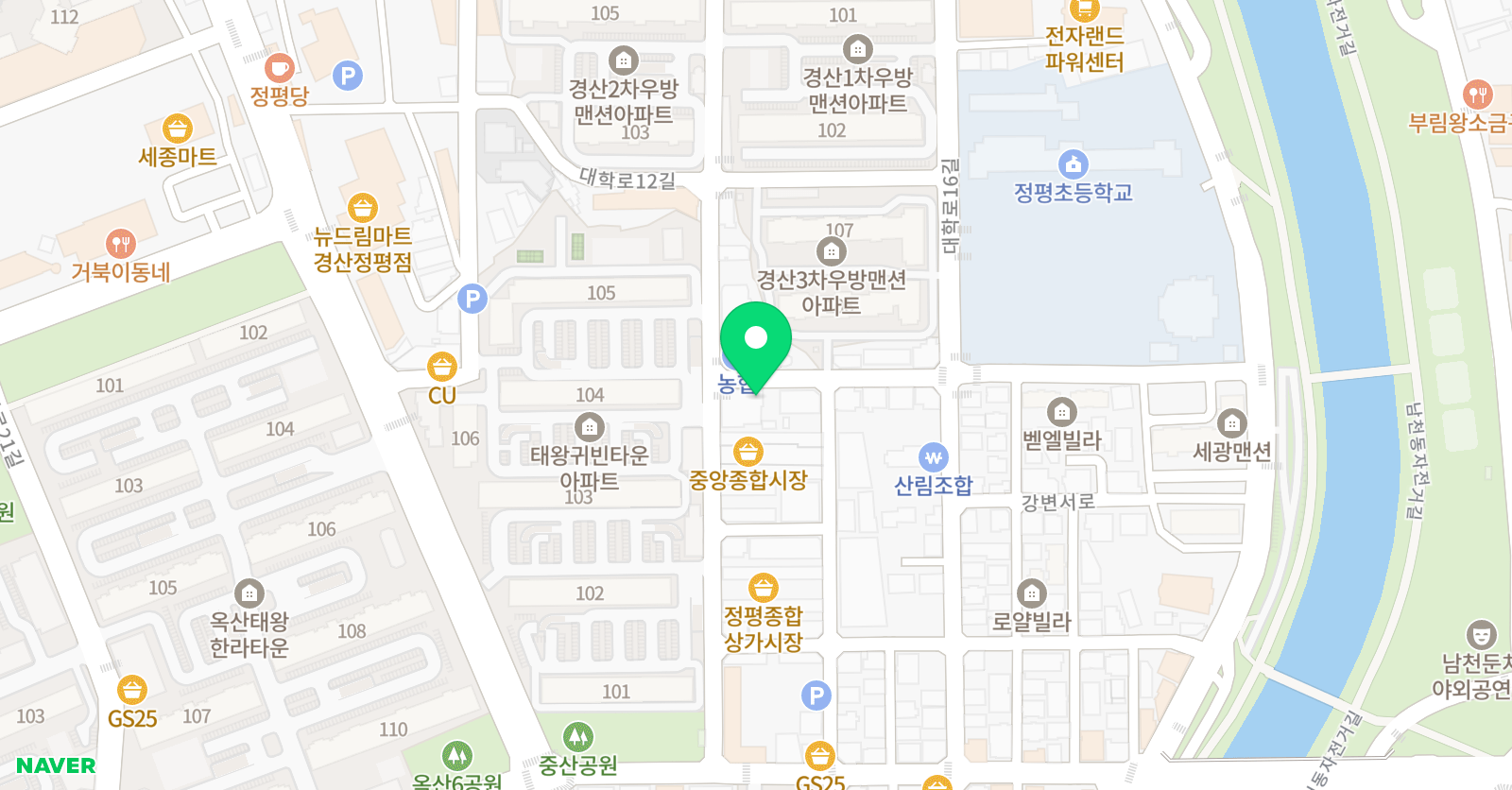 키움 수학학원 정평 위치