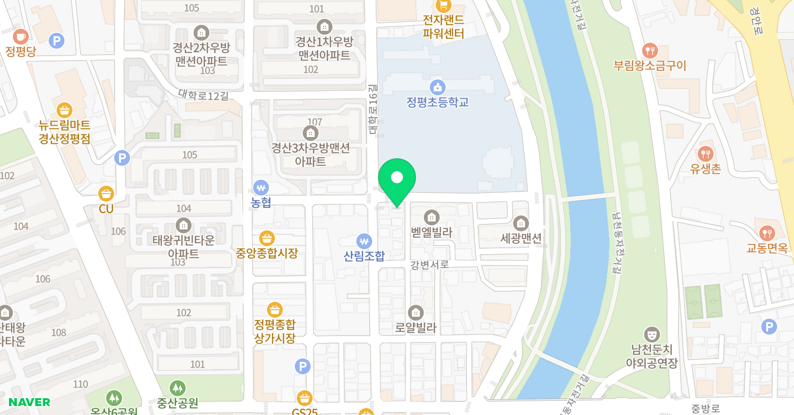 정평 수학교습소 위치