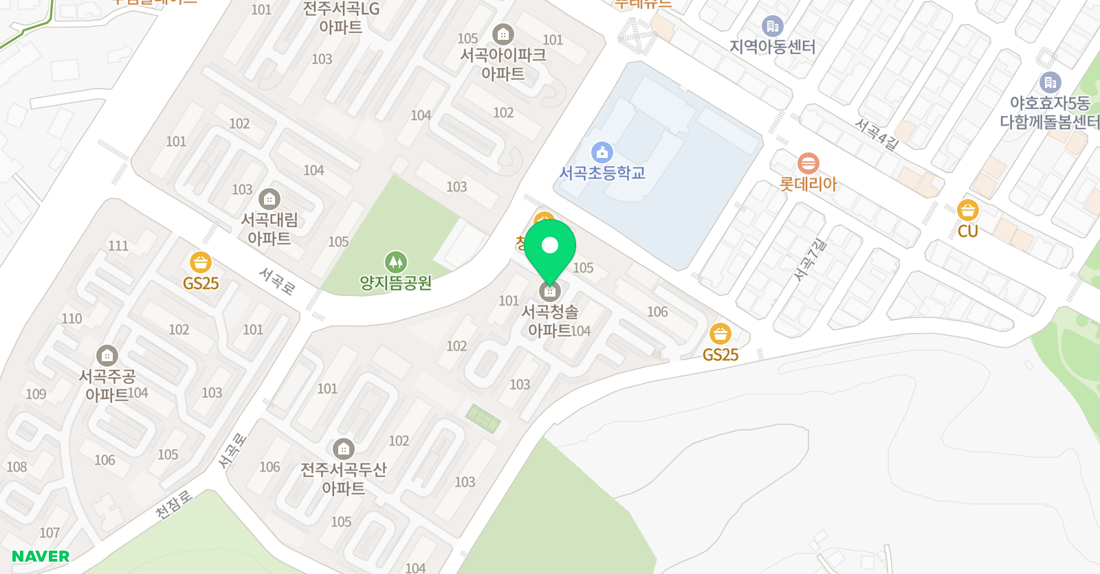 뮤엠 영어학원 서곡캠퍼스 위치