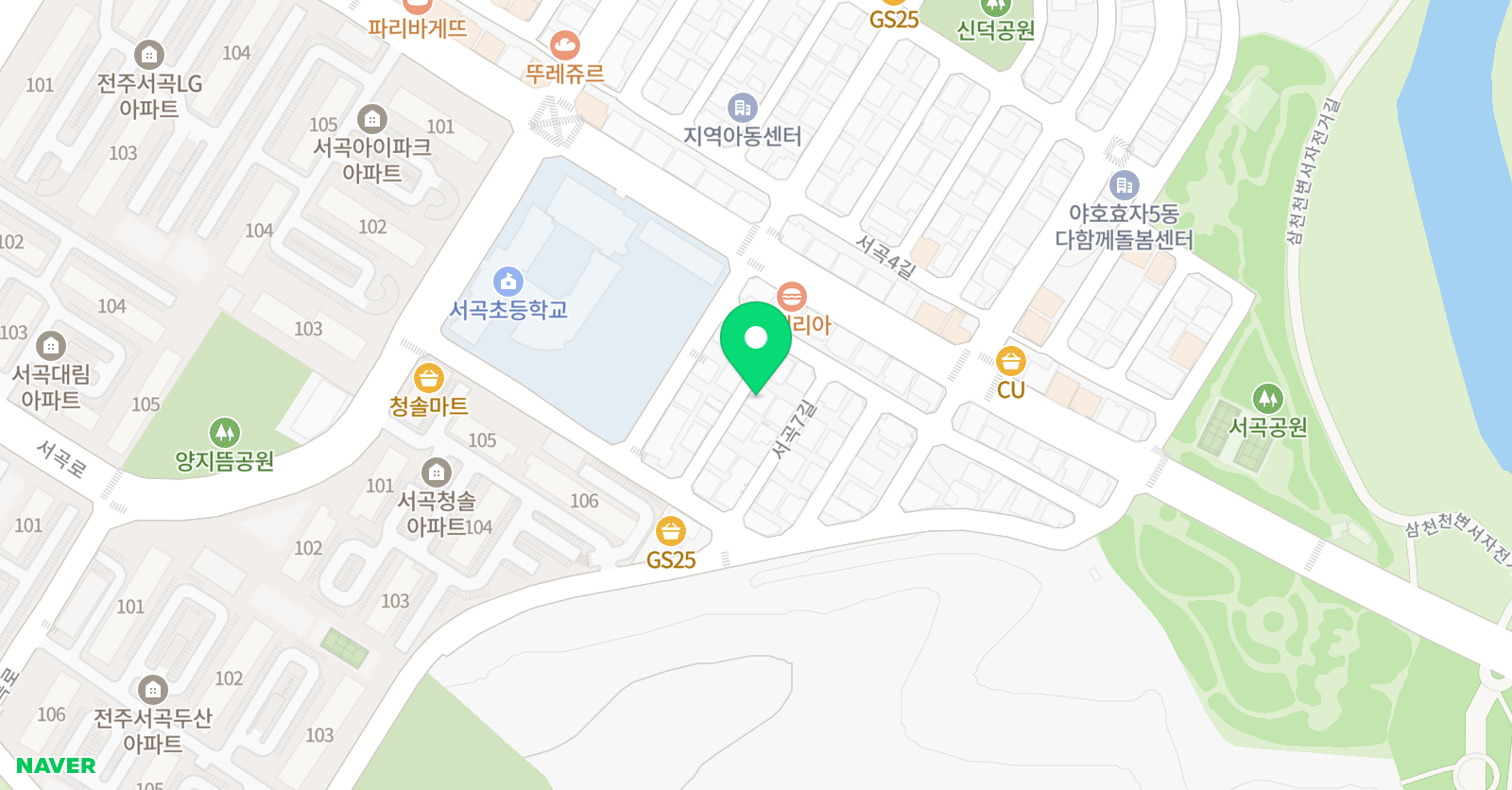 플라톤아카데미 말하는공부방 서곡교실 위치